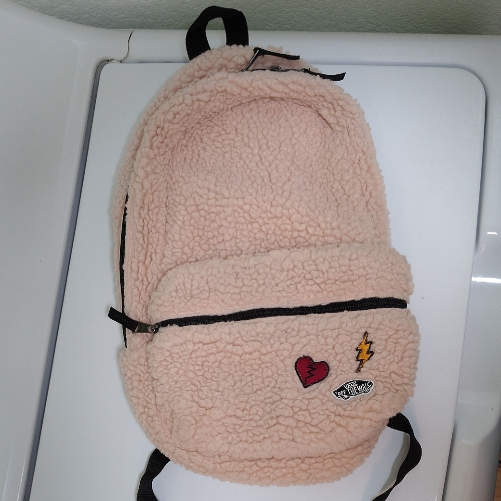 Vans Cream Fleece Kids Backpack